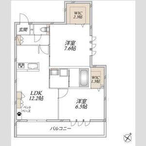 2LDK 間取り図