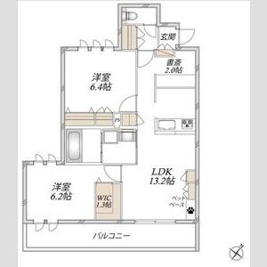 2LDK 間取り図