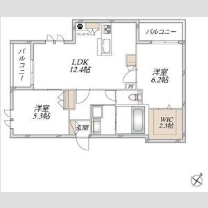 2LDK 間取り図