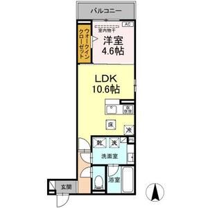 1LDK 間取り図