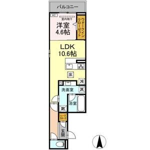 1LDK 間取り図