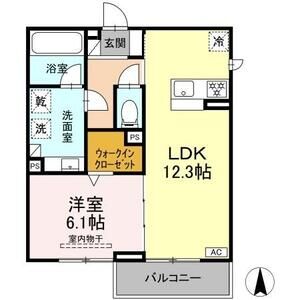1LDK 間取り図