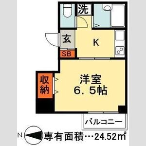 1K 間取り図