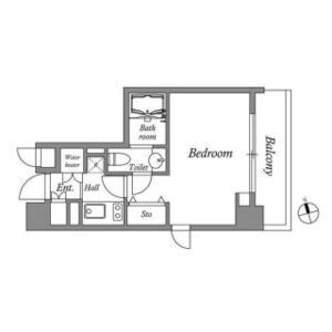 1K 間取り図