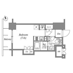 ワンルーム 間取り図