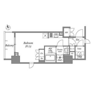 ワンルーム 間取り図