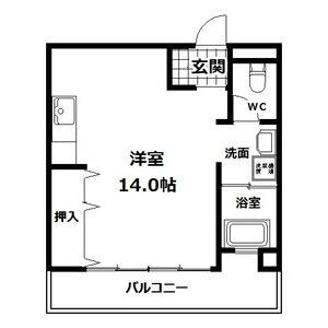 ワンルーム 間取り図