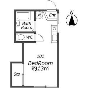 ワンルーム 間取り図