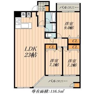 3LDK 間取り図