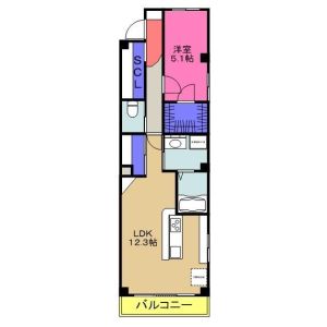 1LDK 間取り図