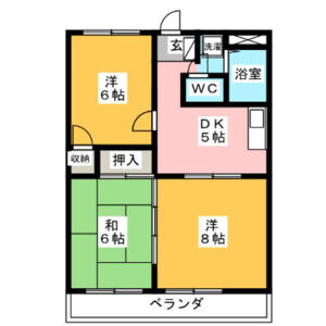 3DK 間取り図