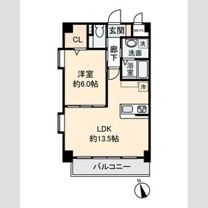 1LDK 間取り図