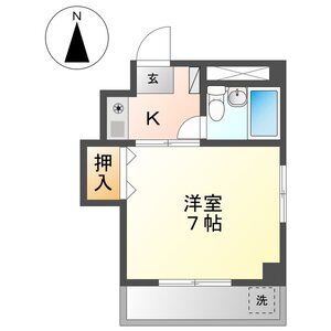1K 間取り図