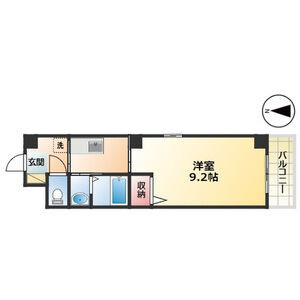 1DK 間取り図