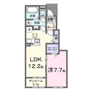1LDK 間取り図