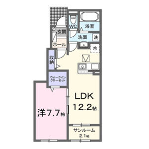 1LDK 間取り図