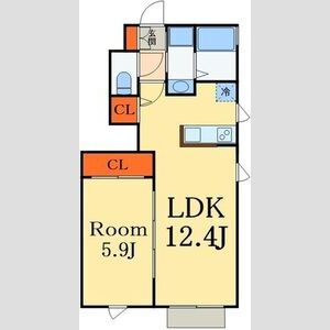 1LDK 間取り図
