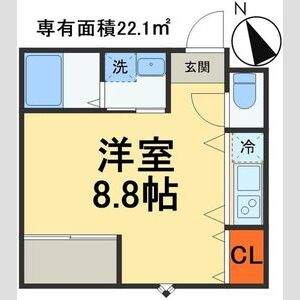 1K 間取り図