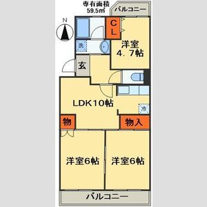 3LDK 間取り図