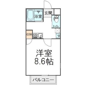 1K 間取り図