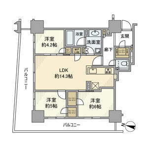 3LDK 間取り図