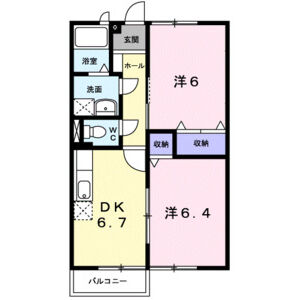 2DK 間取り図