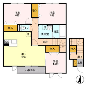 3LDK 間取り図