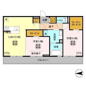 2LDK 間取り図