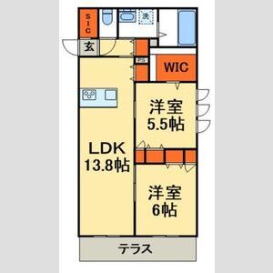 2LDK 間取り図