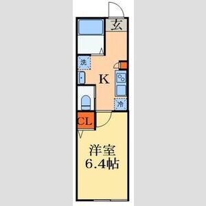 1K 間取り図