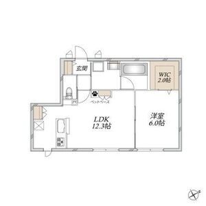 1LDK 間取り図