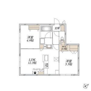 2LDK 間取り図