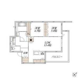 2LDK 間取り図