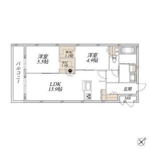 2LDK 間取り図