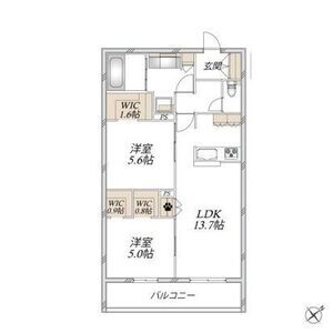2LDK 間取り図