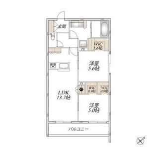 2LDK 間取り図