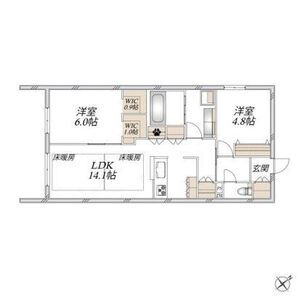 2LDK 間取り図