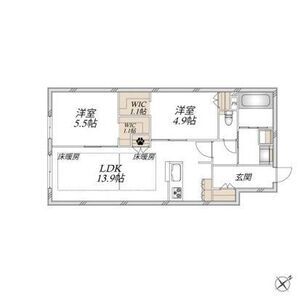 2LDK 間取り図