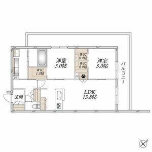 2LDK 間取り図