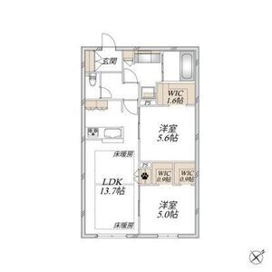 2LDK 間取り図