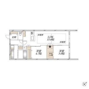 2LDK 間取り図