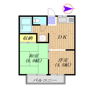 2DK 間取り図