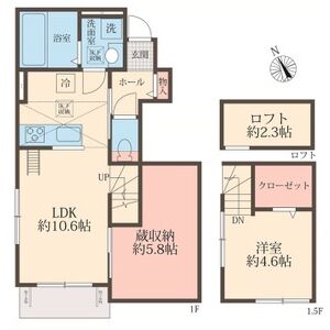 1LDK 間取り図