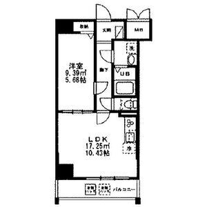 1LDK 間取り図