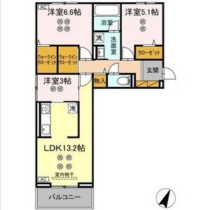 3LDK 間取り図