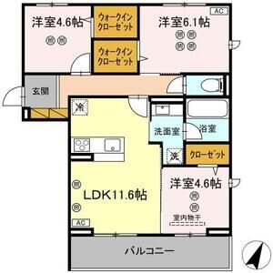 3LDK 間取り図