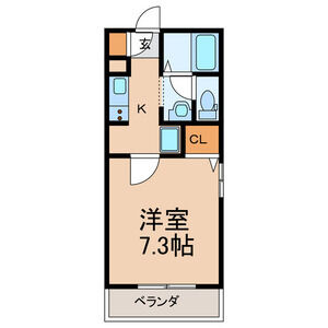 1K 間取り図