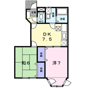 2DK 間取り図