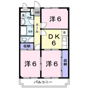 3DK 間取り図