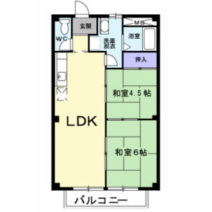 2LDK 間取り図